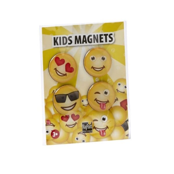 smiley-magneten-verpakking.jpg Magnetset Kids 4 Smileys – Verpackung
