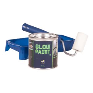 Dose GlowPaint mit 250 ml Inhalt, Farbwanne und Schaumroller