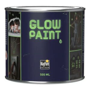 Dose GlowPaint Leuchtfarbe 500 ml für nachleuchtende Wandgestaltung