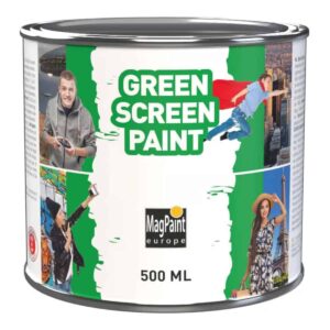 Grüne Magnetfarbe in 500 ml Dose für kreative Wandgestaltung.