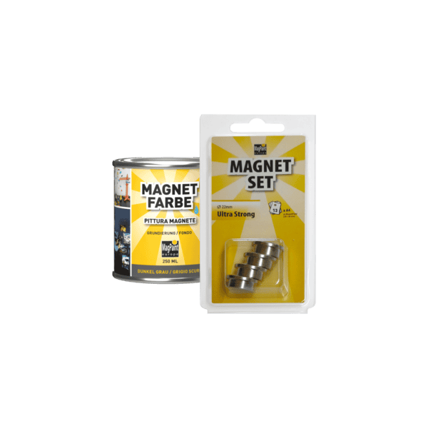 MagnetFarbe 250 ml + Magnetset MagnetFarbe 250 ml mit Magnetset: 4 Neodym-Magnete Ø 22 mm