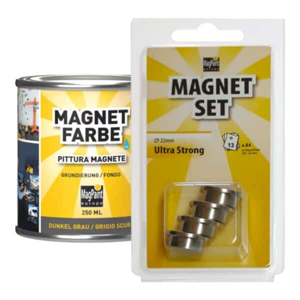 Magnetfarbe und Magnetset für kreative Projekte Magnetfarbe und Magnetset für kreative Bastelarbeiten.