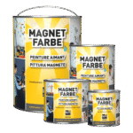 MagnetFarbe von MagPaint in 2,5 L, 1 L, 500 ml und 250 ml mit deutschem Etikett