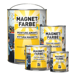 MagnetFarbe von MagPaint in 2,5 L, 1 L, 500 ml und 250 ml mit deutschem Etikett
