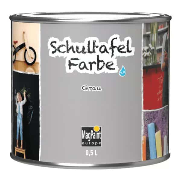 Schultafelfarbe Grau in 0,5L Dose für kreative Tafelgestaltung.