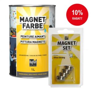 MagnetFarbe Kombi-Angebote: Dose MagnetFarbe mit Magnetset, 10% Rabatt