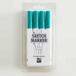 Whiteboardmarker SketchPaint 4er-Set mit vier dunkelgrünen Markern