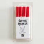 Whiteboardmarker SketchPaint 4er-Set mit vier roten Markern