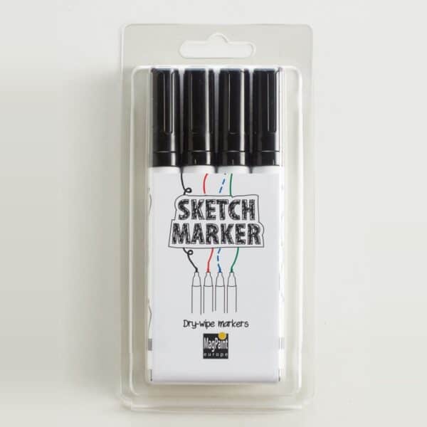 Whiteboardmarker SketchPaint 4er-Set Schwarz Whiteboardmarker SketchPaint 4er-Set mit vier schwarzen Markern